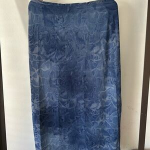 Express Blue Patterned Skirt